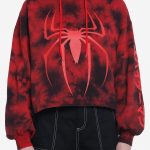 WebSwing Girls’ Spider-Man Tie-Dye Crop Hoodie