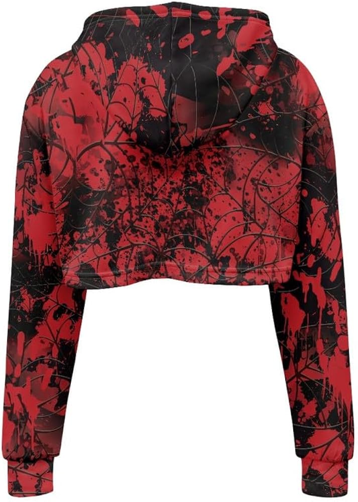 BloodMoon Women’s Halloween Cropped Hoodie