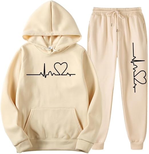 HeartEase Unisex Fleece-Lined Hoodie Set