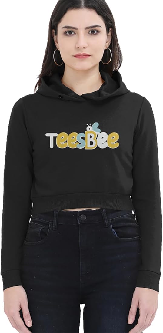 TeesBee Cozy Crop Fleece Hoodie