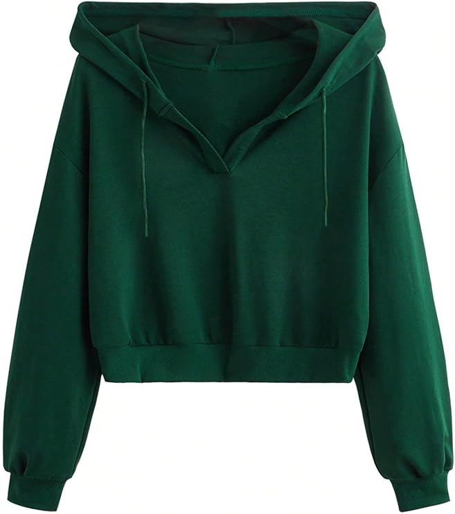 UrbanEase Drop-Shoulder Cropped Hoodie