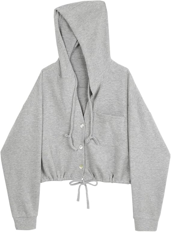 LaceUp Street Crop Hoodie