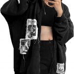 GlimmerBones Women’s Rhinestone Zip-Up Hoodie