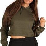 SandGlow Women’s Cropped Pullover Hoodie