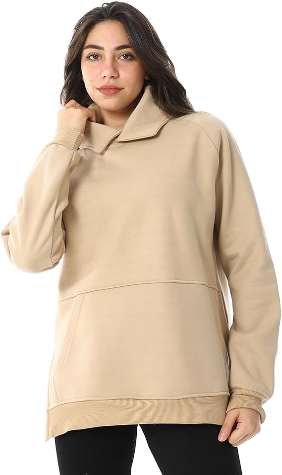 Andora womens 38W25W30309_Beige Pullover Sweater