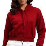 CozyZip Women’s Fleece-Lined Cropped Hoodie