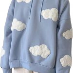 Kawaii Hoodie Women's Harajuku Wind Loose Cloud Sweater Kawaii Vintage Loose Knitted Sweater Pullover