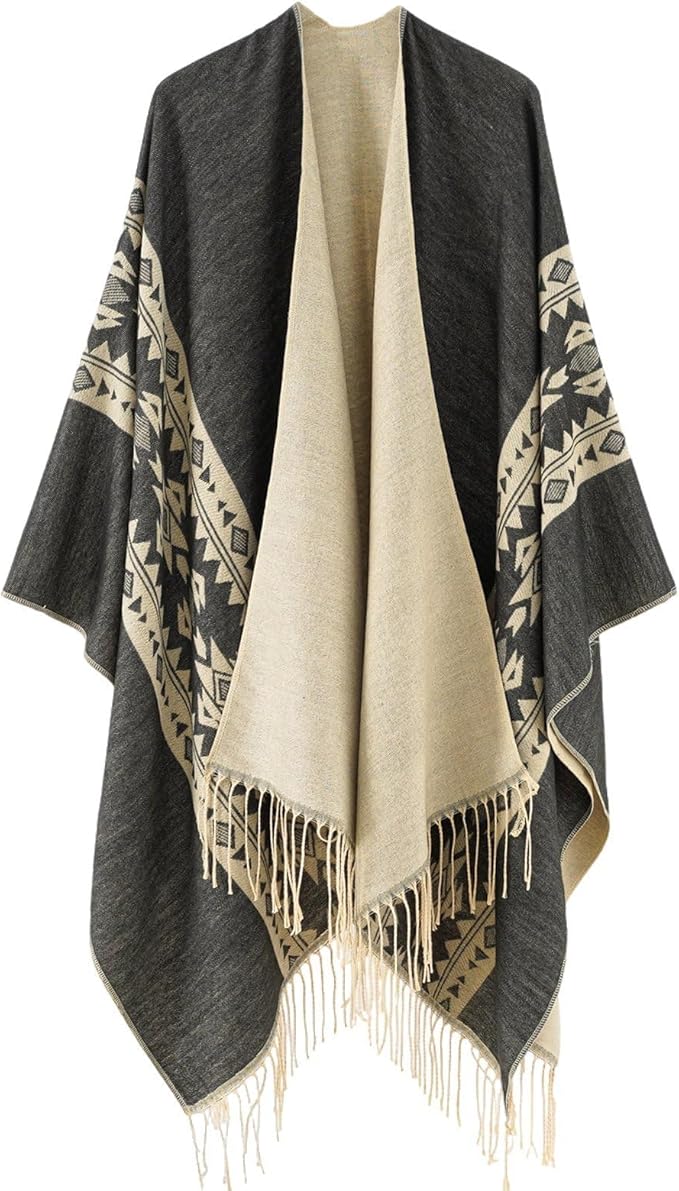 TasselCharm Women’s Vintage Shawl Poncho