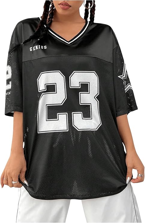 LetterEase Women’s Mesh V-Neck Tee