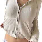 RetroKnit Women’s Zip-Up Cropped Hoodie