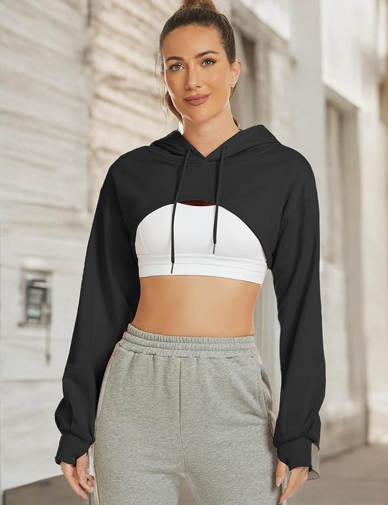 Kissonic Flex Crop Hoodie for Women