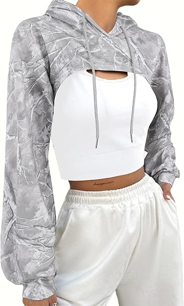 PeakFit Women’s Half-Zip Cropped Hoodie