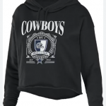 CowboyChic Women’s Black Cropped Hoodie