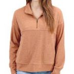 Grace and Lace Cool Day Harvest Quarter-Zip Pullover